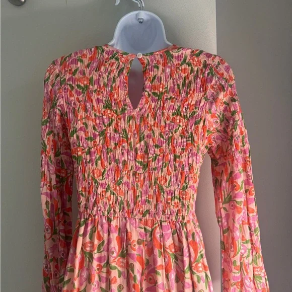 Banjanan Pink and Green Floral Maxi Dress - Picture 6 of 7